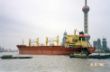 B 11 Shanghai, TV Tower Pudong mit Schiff 96.jpg